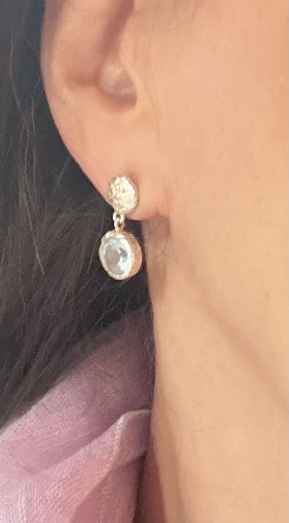 Boucles d'oreille: Silberohrringe mit Topas – Neuf (Voir description) à Donat par troja007 2