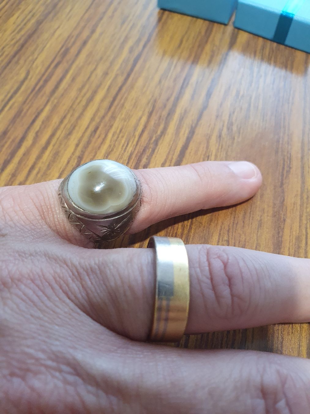 Anelli: Vintage Silber Achat Ring für Sie oder Ihn – Usato da Wohlen AG venduto da palmsprings 2