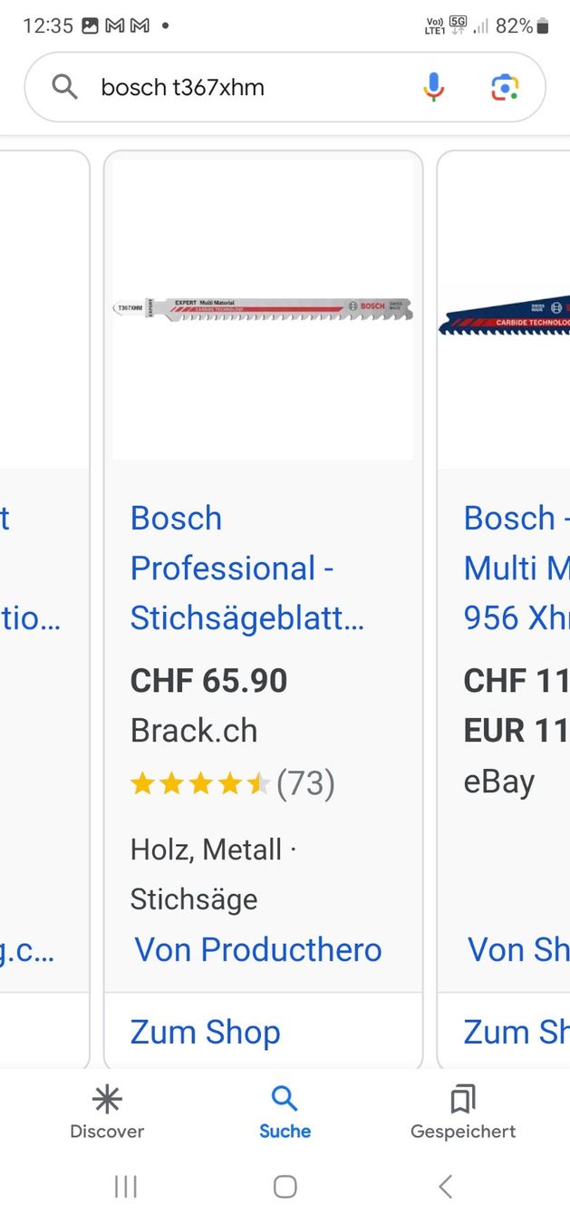 Bosch Seghe: Stichsäge Blätter Bosch Profi Schnäppchen – Nuovo e nell'imballaggio originale da Zürich venduto da adi0111 5