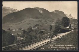 Weissbad, Ortspartie mit Ebenalp, Schäf