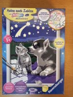 Ravensburger Malen nach Zahlen: Hunde im Mondschein