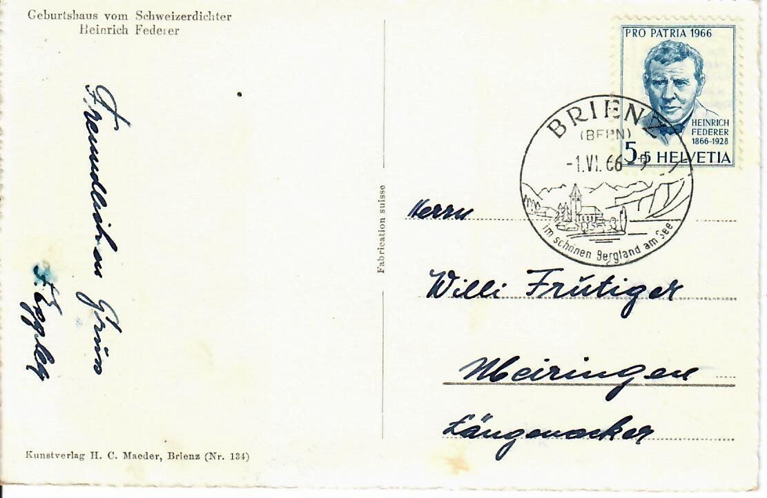 Cartoline postali: AK, Geburtshaus von Heinrich Federer – Usato da Hochdorf venduto da Ziegel-16 1