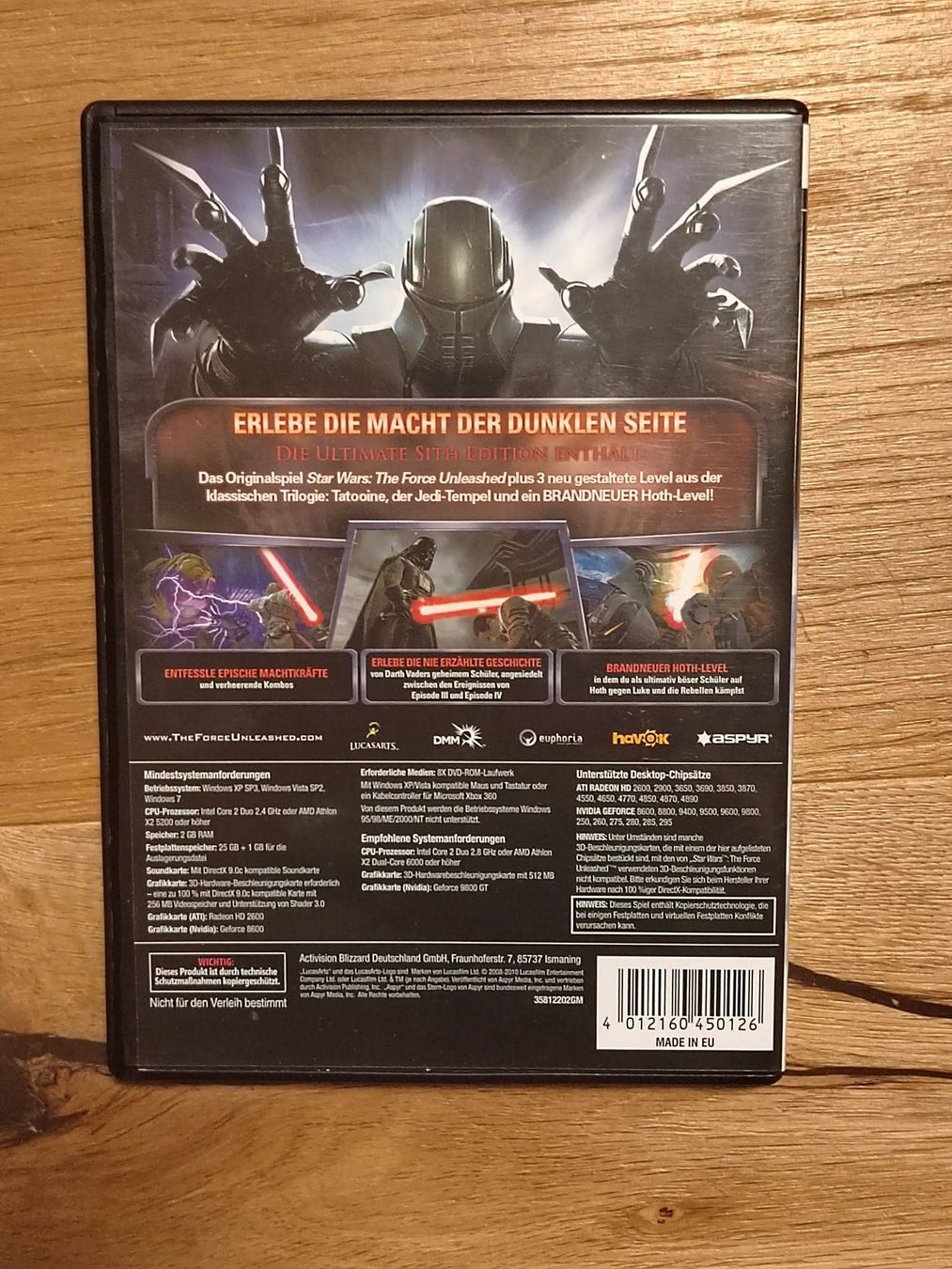 Jeux: Star Wars: The Force Unleashed: Ultimate Sith Edition PC DE – D'occasion à Fribourg par Nooky 1