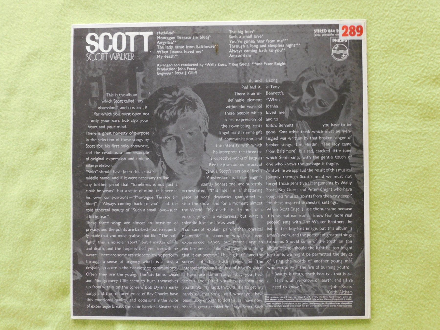 Schallplatten: Scott Walker – Scott – Gebraucht aus Emmenbrücke von Dickens 1