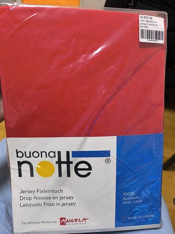 Biancheria da letto: Jersey Fixleintuch rot 140-160x200cm – Usato da Escholzmatt venduto da fab_8fdd