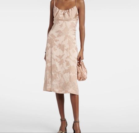 Dries Van Noten Kleid beige Grösse 42 floral Jacquard