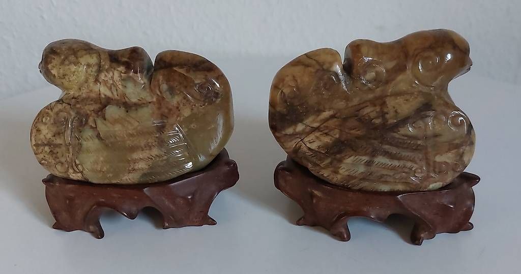 Statuette: Paire d'oiseaux en Jade – Usato da Bernex venduto da Weytras 1