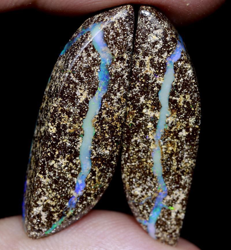 Pietre preziose: Australischer Boulder Opal Paar 27.00Cts – Nuovo (secondo la descrizione) da Bern venduto da Grindelwaldaus 1