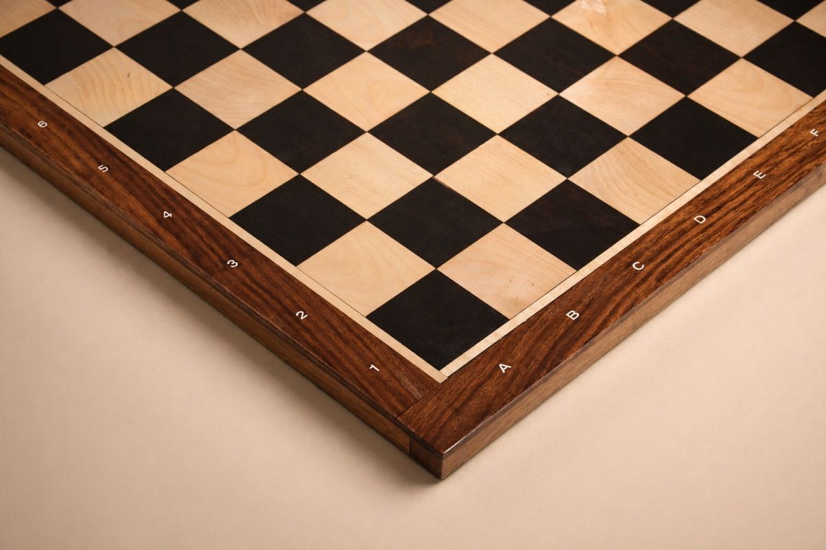 Giochi: 21” Chess Board with Notation – Golden Rosewood, Ebony & Map – Nuovo e nell'imballaggio originale da Tägerig venduto da An777 1