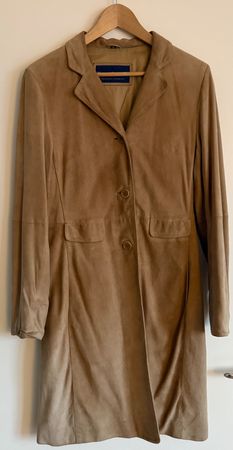 Vintage Wildledermantel hellbeige
