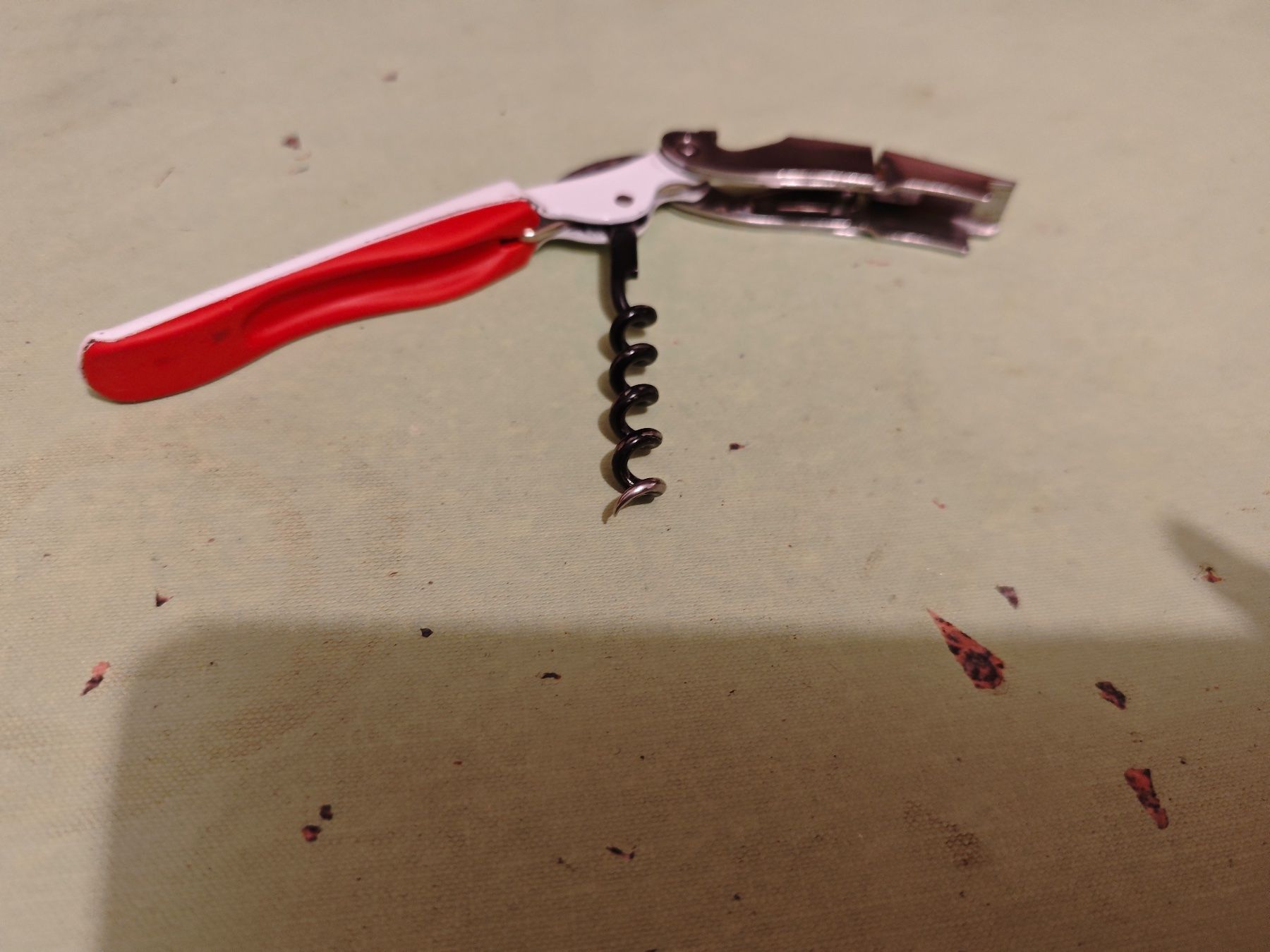 Apribottiglie & Tappi per chiusura: All-in-One Corkscrew Bottle Opener - Red Handle – Usato da Genève venduto da Noemie.wrmsi 2