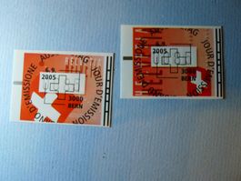 2005 Schweizer Flaggen, Nr.19-20 ET Vollstempel