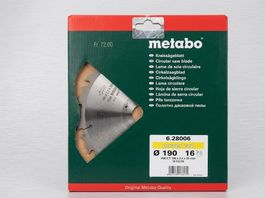 Metabo Sägeblatt "power cut wood - professional", Ø 190 x 30