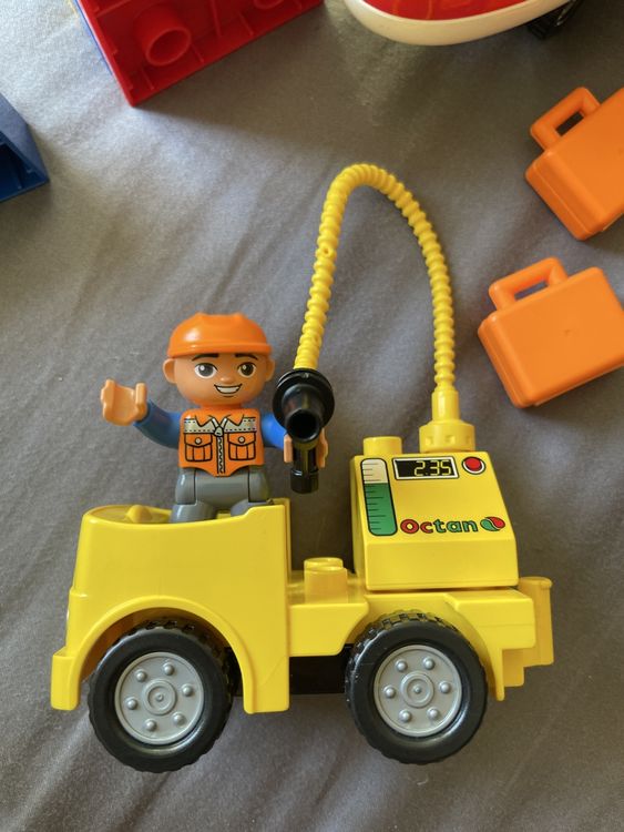 Lego Duplo Flugzeug Set mit Tankwagen und Figuren, Top! 2