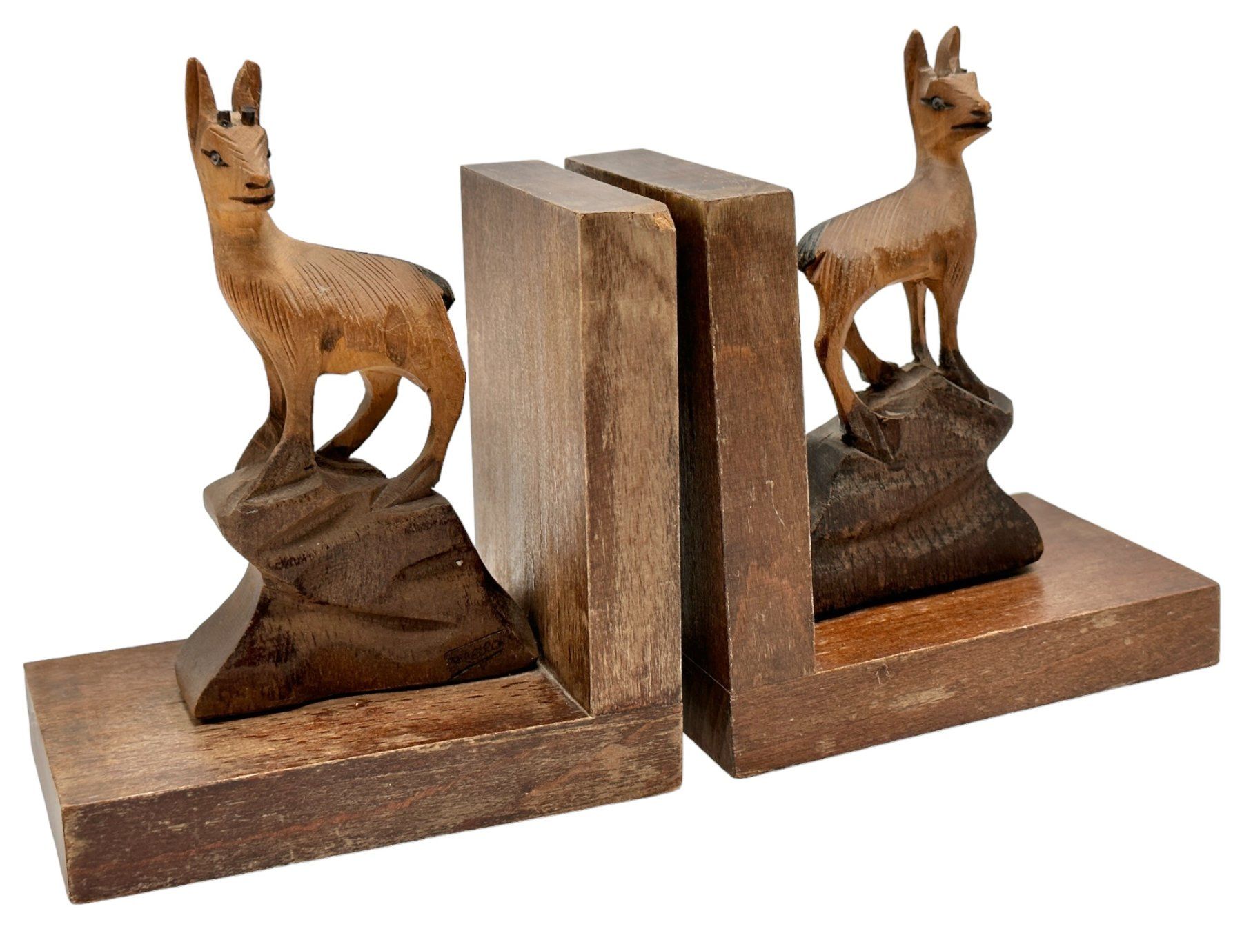 Altro in Decorazioni & Accessori: Serre-livres chevreuils sculptées Forêt-Noire. Signées – Usato da Morges venduto da vintix 9