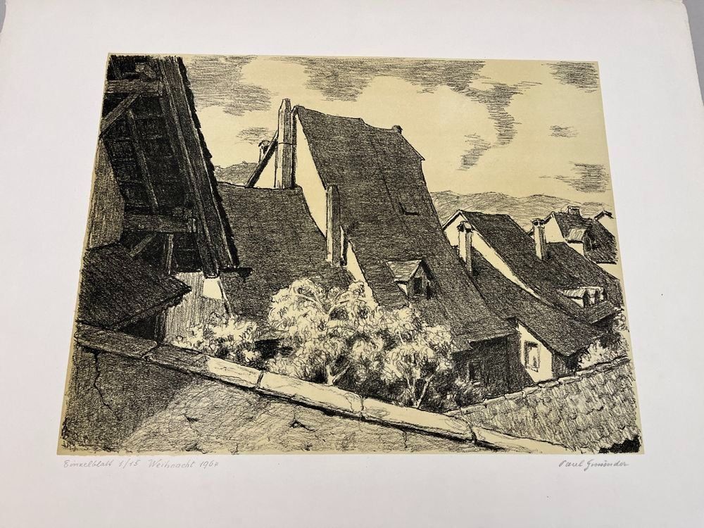 Grafiken & Lithographien: PAUL GMÜNDER LITHGRAPHIE SIGNIERT NUMMERIERT – Gebraucht aus Gersau von grafik-kunst 1