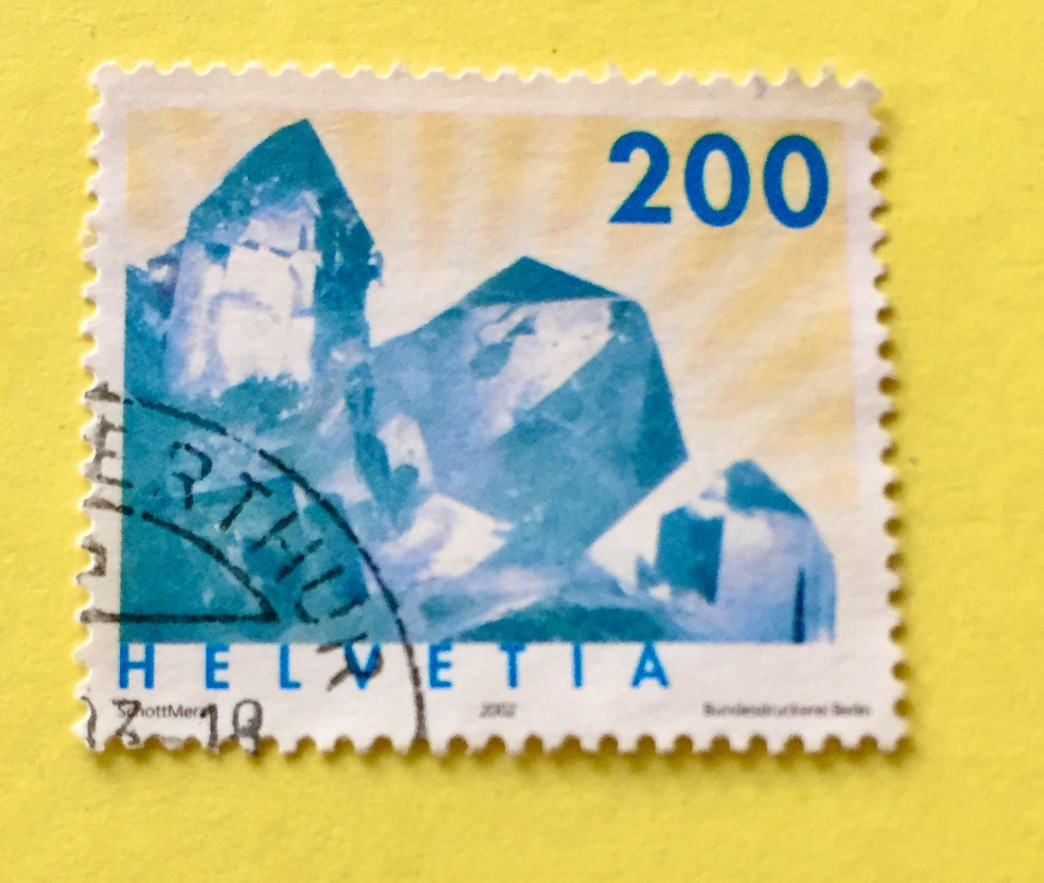 Tutti i francobolli: Nr.1065 Berkkristall GESTEMPELT 2002    – Usato da Aarau venduto da Billa007