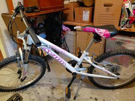 Avid Mädchen-Mountainbike, weiß/rosa. Guter Zustand!