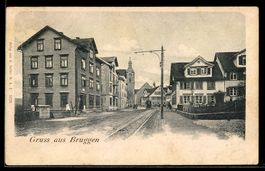 AK Bruggen, Straßenpartie mit Kirche
