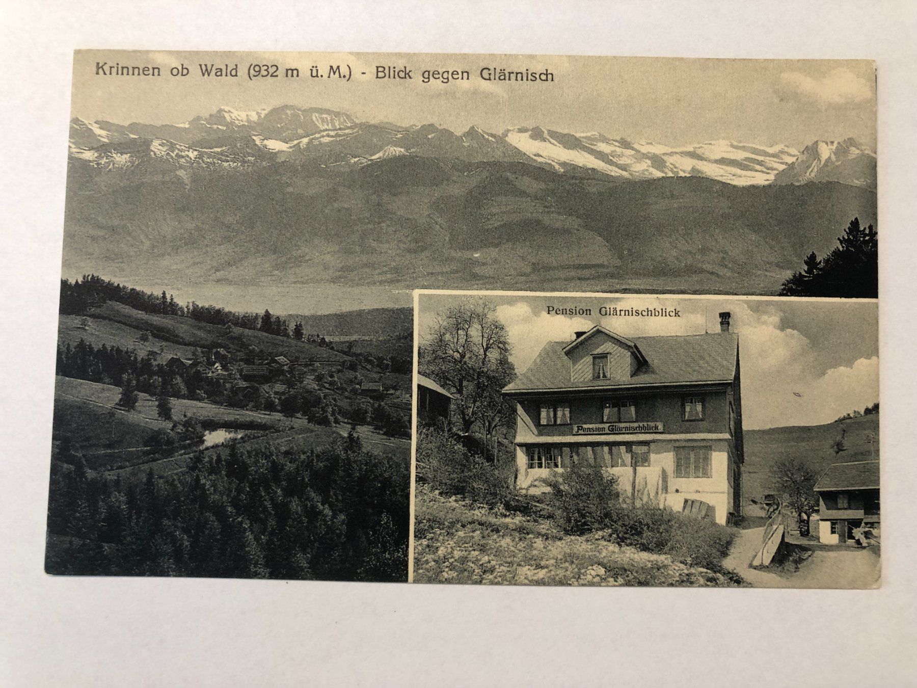 Cartoline postali: Krinnen ob Wald - Pension Glärnischblick – Usato da Pfäffikon ZH venduto da Waltoversand