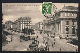 Genève, La rue du Mont-Blanc et la Post