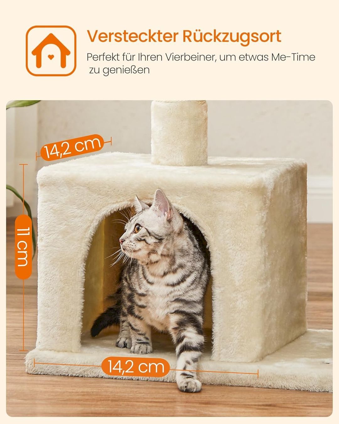 Katzenbaum - Kratzbaum: FEANDREA Kratzbaum 84 cm beige – Neu und originalverpackt aus Bottighofen von zaap 4