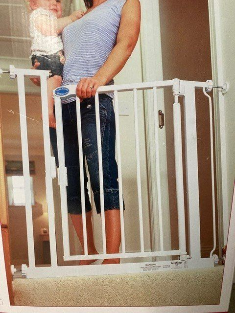 Einziehbares Türgitter Für Hunde & Baby - Verstellbare Sicherheitsbarriere 50-58cm