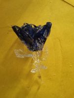 Glasrose, blau, ca. 13cm hoch, als Dekoration geeignet