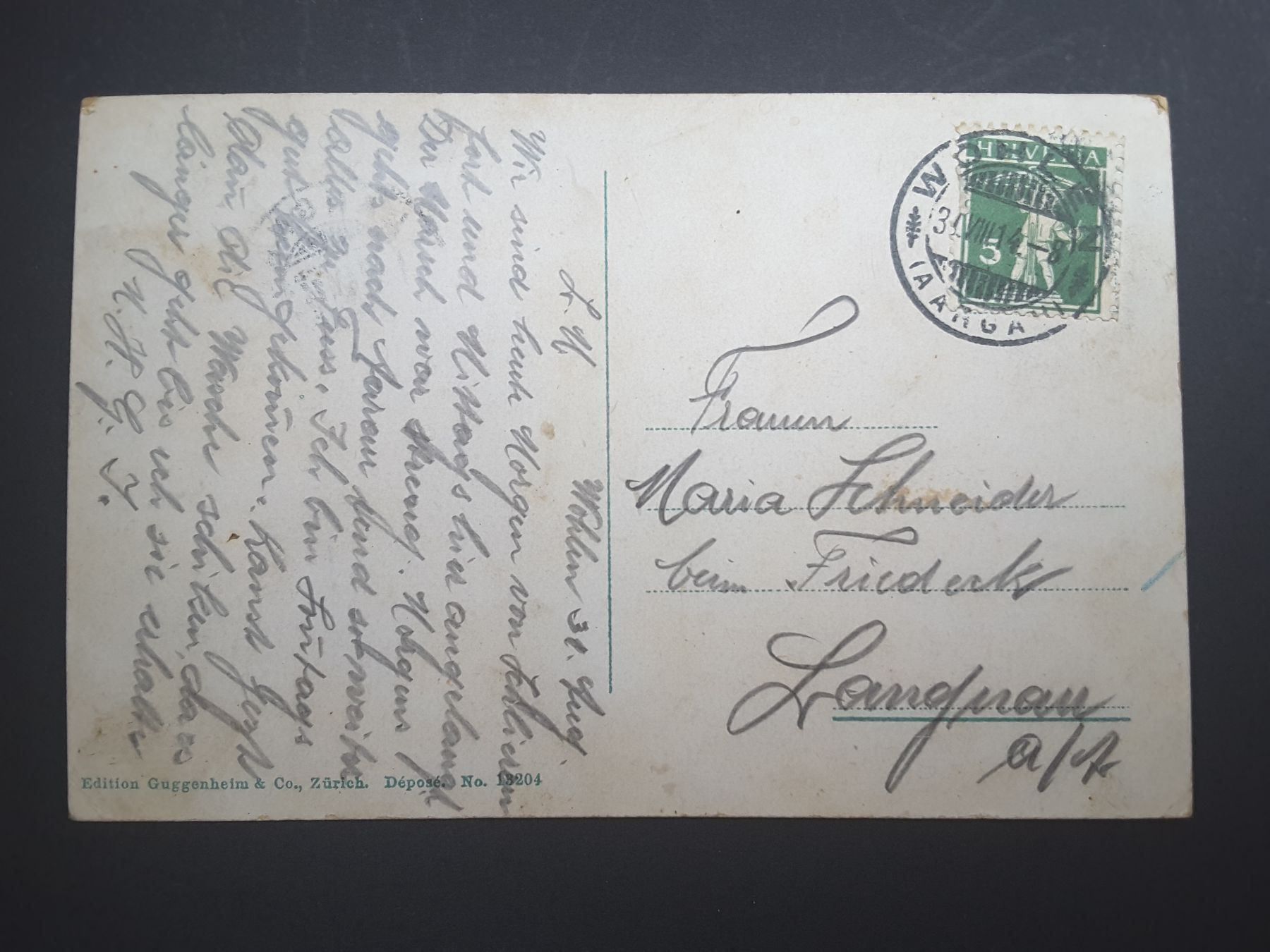 Ansichtskarten: AK- AG , Wohlen vom Harzer ges. , 1914 – Gebraucht aus Reichenburg von Pipo-67 1