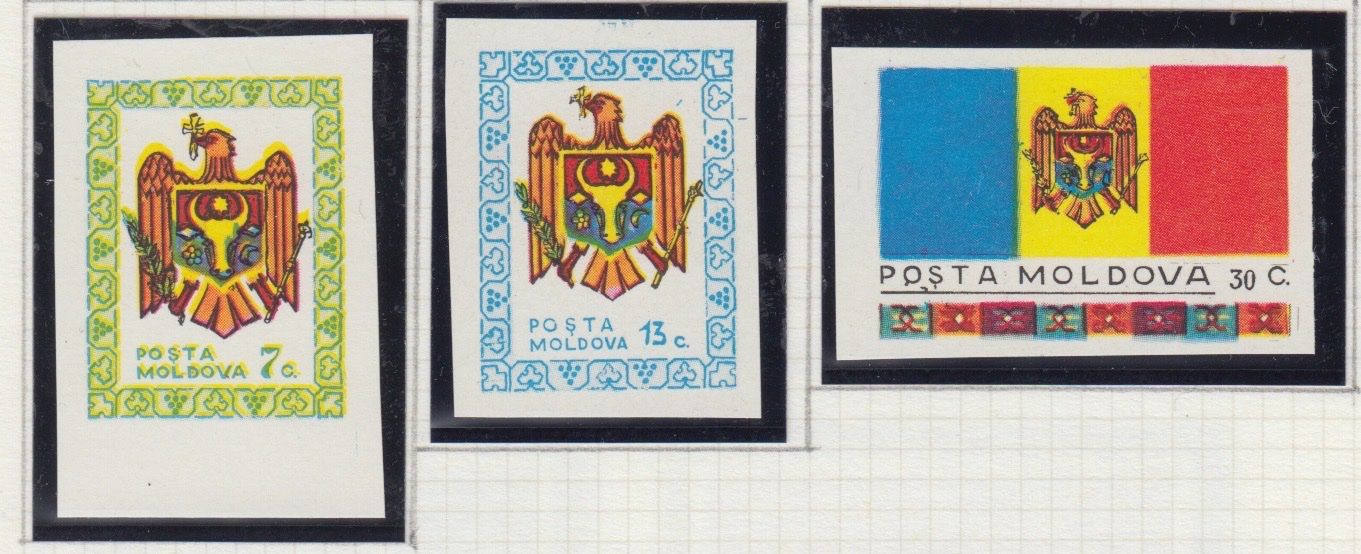 Tutti i francobolli: Republik Moldau 1991 MI.1-3 – Nuovo (secondo la descrizione) da Erlach venduto da Minka123
