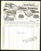 Rechnung Zürich 1890, Friedr. Steinfels