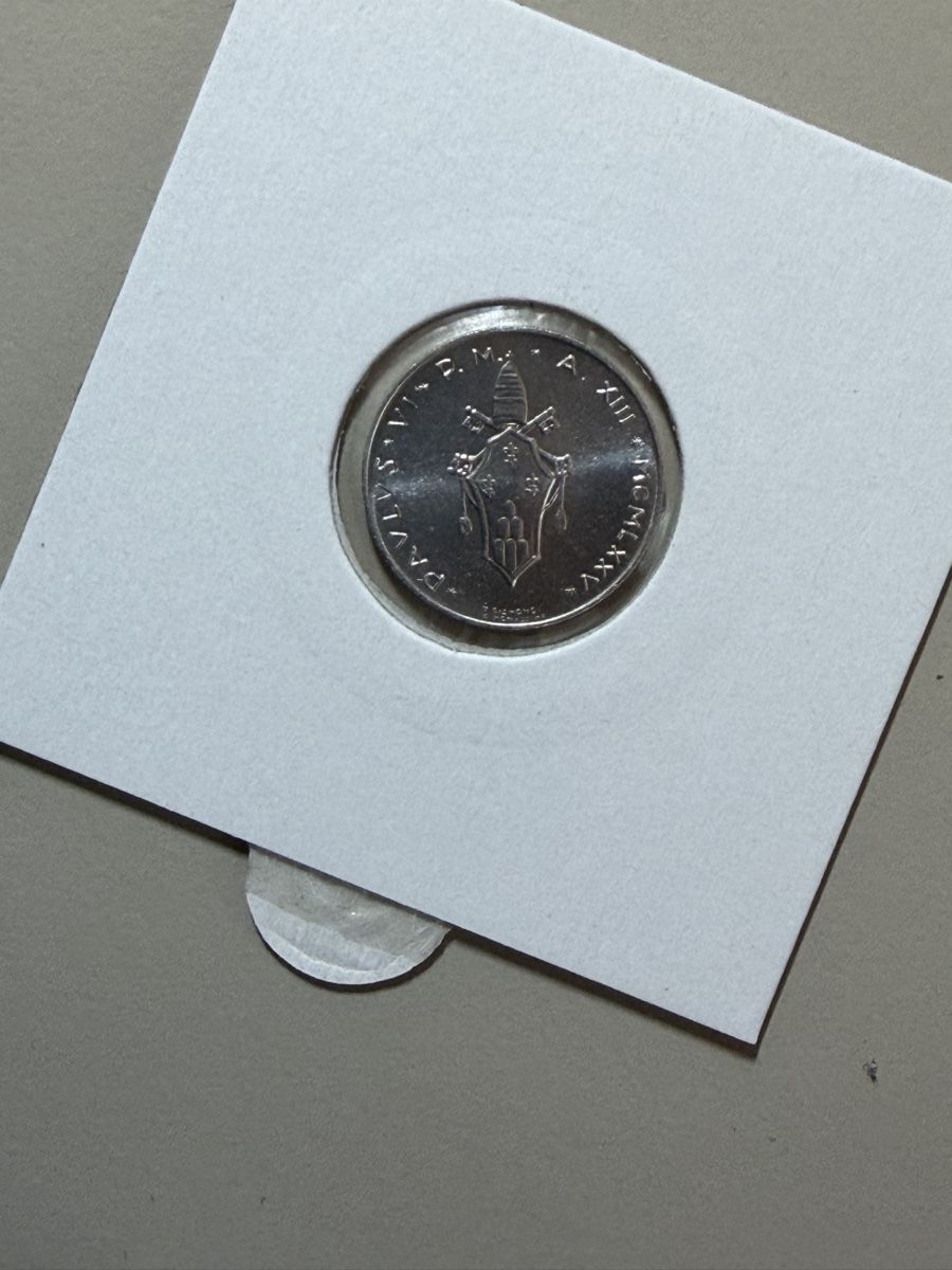Alle Münzen: Vatican - 1 lire - 1975 – Gebraucht aus Payerne von Mike1682 1