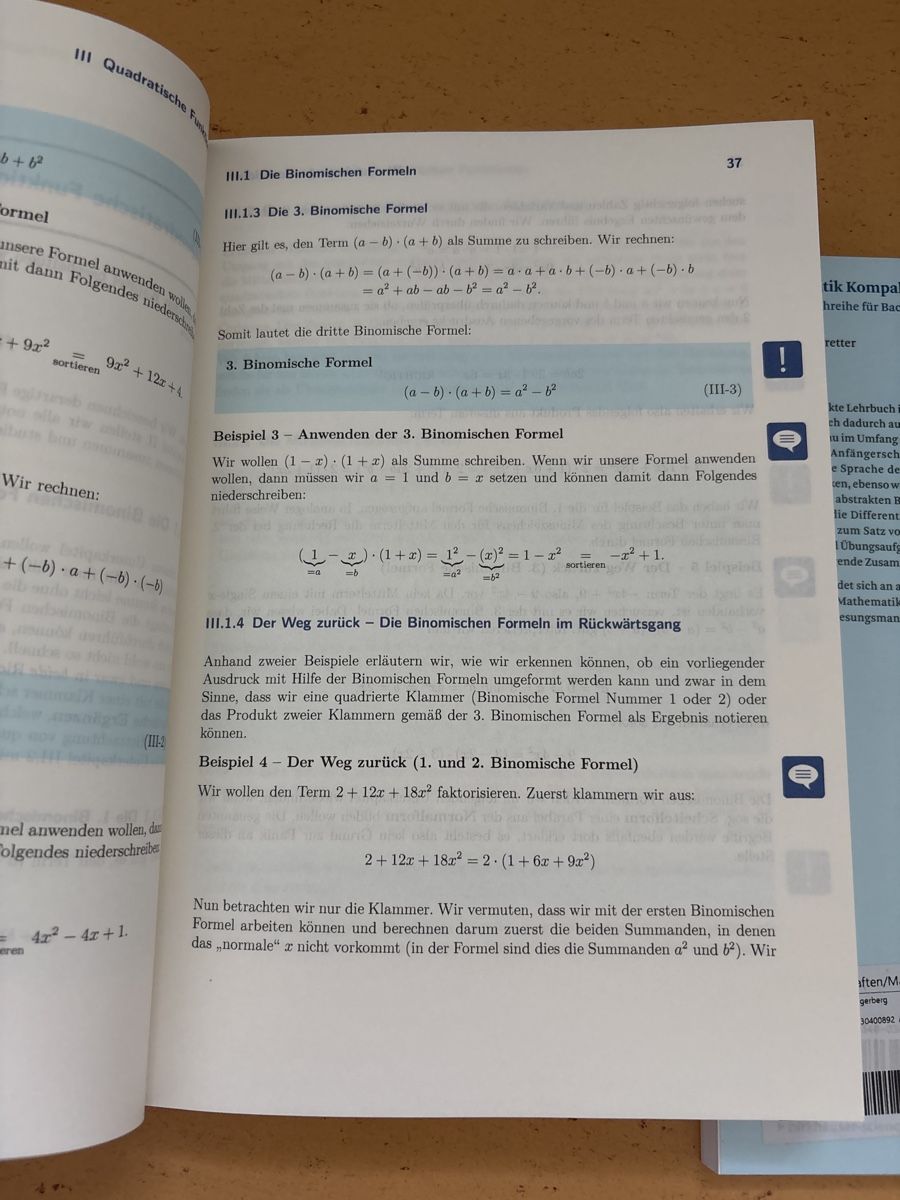 Libri: 2 Mathematik Bücher: Brückenkurs & Analysis I – Nuovo (secondo la descrizione) da Zürich venduto da del_gdm2 2