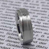 Edler Ring von Meister mit 0.04ct Brillant in 750 Weissgold