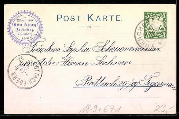 Cancelleria postale: Litho Nürnberg, Allgemeine Motorfahrzeu – Usato da Berlin venduto da bartko-reher 1