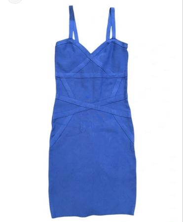 Bebe bandage dress, blue, figure-hugging, party, summer M