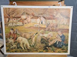 Rosetta Leins Schulwandtafel Bild No. 49, Mensch & Tier 1946