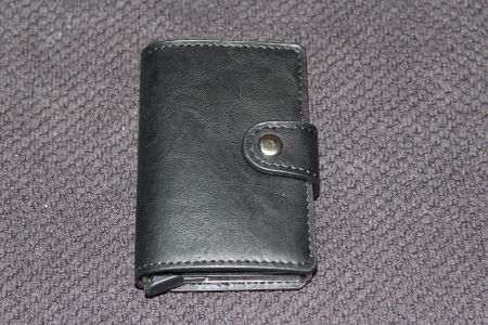 schwarz RFID Block Leder Karten etui