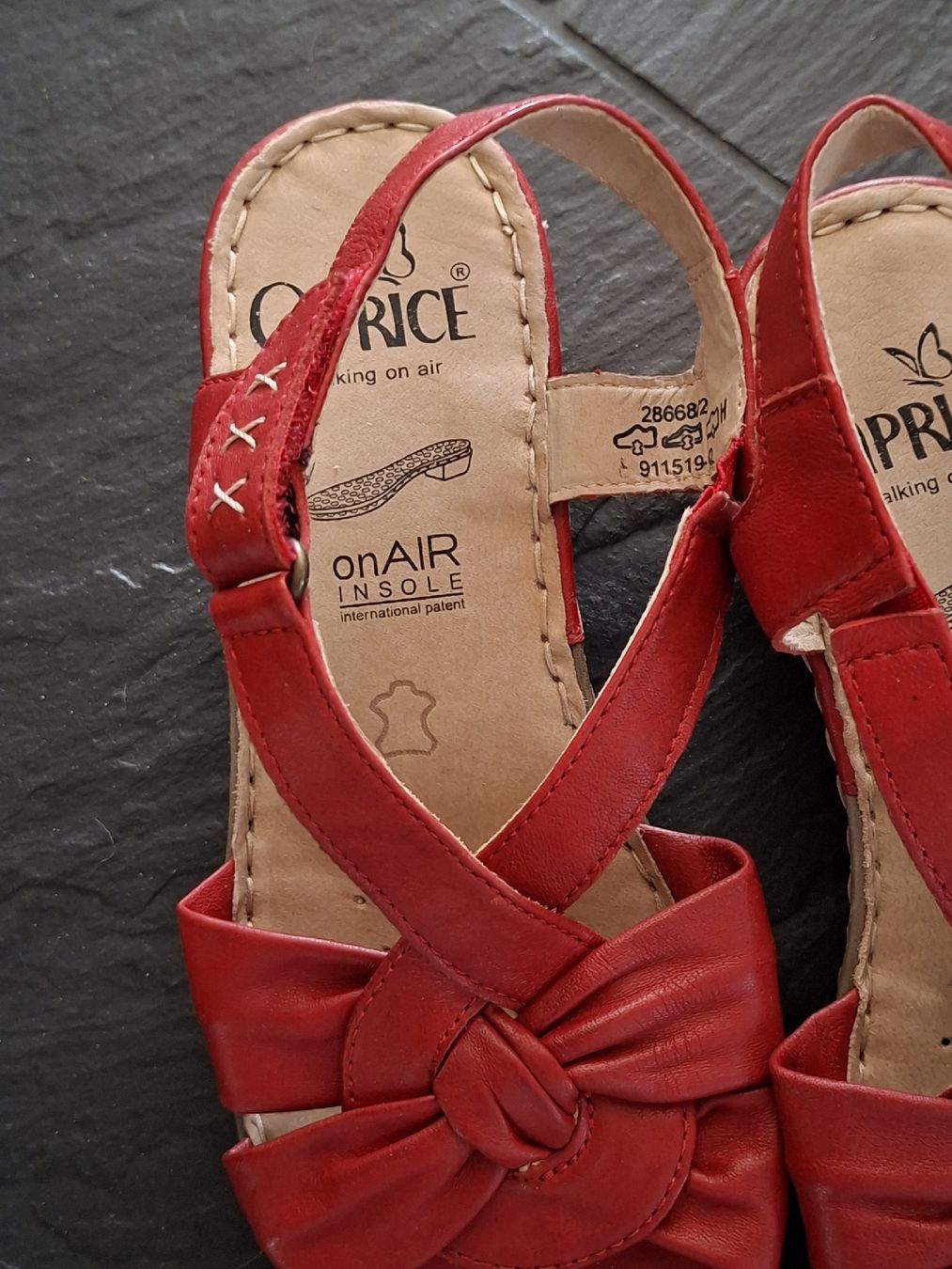 Scarpe da donna: Caprice Sandalen Leder rot Gr.37 – Usato da Barzheim venduto da spitz01 3
