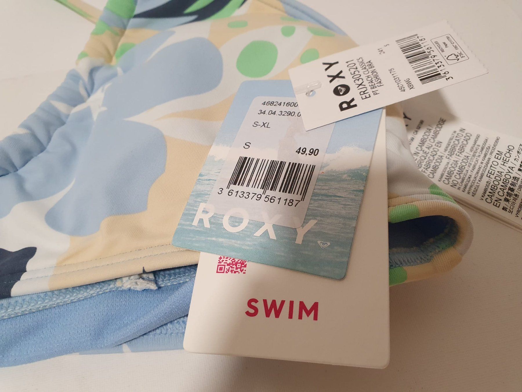 Badekleider & Bikinis: Mädchenbikinioberteil Roxy Schwimm Größe S, EU36 – Neu und originalverpackt aus Genève von Pandinet 5