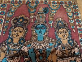 Tableau peint à la main Inde représentation divinités .