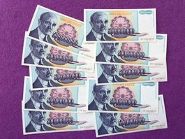 Belgrad 1993 - Jugoslawien - 10 x 500000000 Dinara UNC