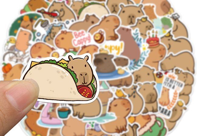Aufkleber: 50 Stk. Sticker - Wasserschwein – Neu und originalverpackt aus St.Gallen von  3