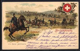 Soldaten der schweizer Feld-Artillerie i