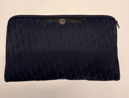 POCHETTE DIOR BLEU MARINE MONOGRAMMÉE