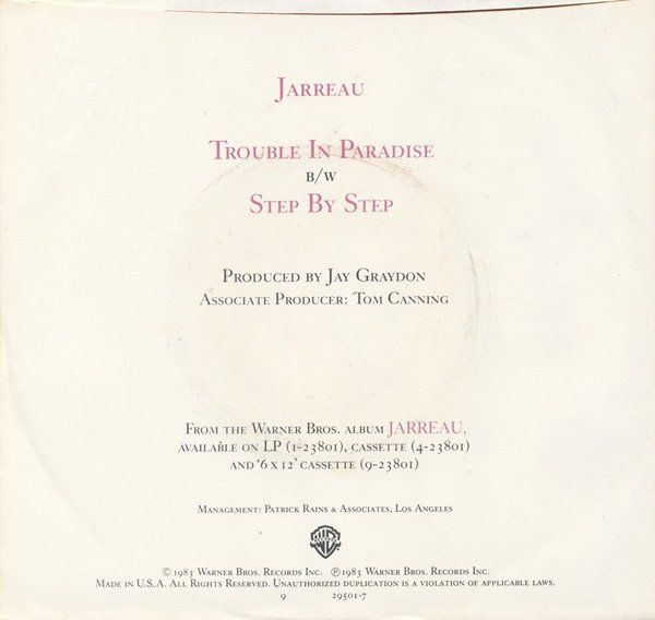 Vinyles: Jarreau Al: Trouble In Paradise 7" – D'occasion à Steinhausen par Vilivinili 1