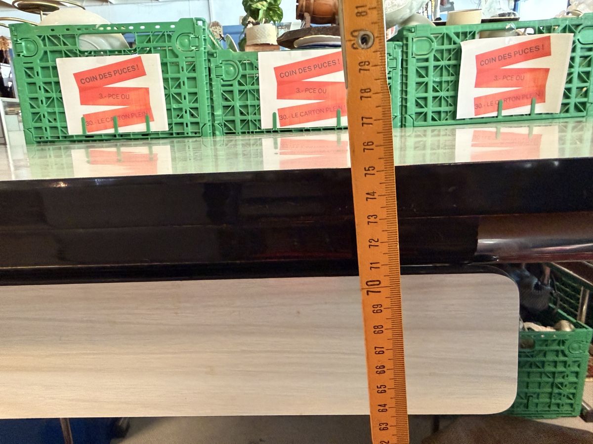 Tische: Table extensible vintage formica blanche  – Gebraucht aus St-Maurice von antikdestok 5