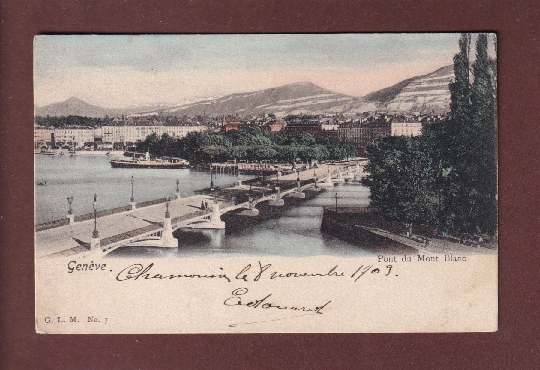 Cartoline postali: GENEVE - Pont du Mont Blanc – Usato da Pully venduto da nicecards