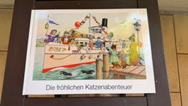 Buch Die fröhlichen Katzenabenteuer Jörg Schneider, vintage