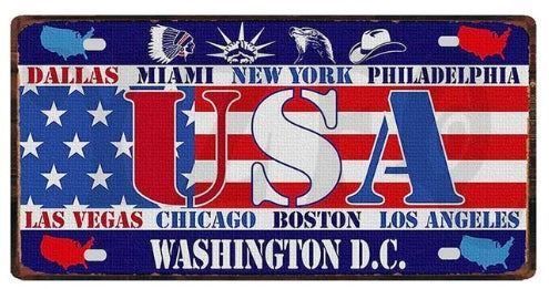 Ecriteaux: Blechschild - USA – Neuf avec emballage d'origine à Buchs SG par Skullep 1